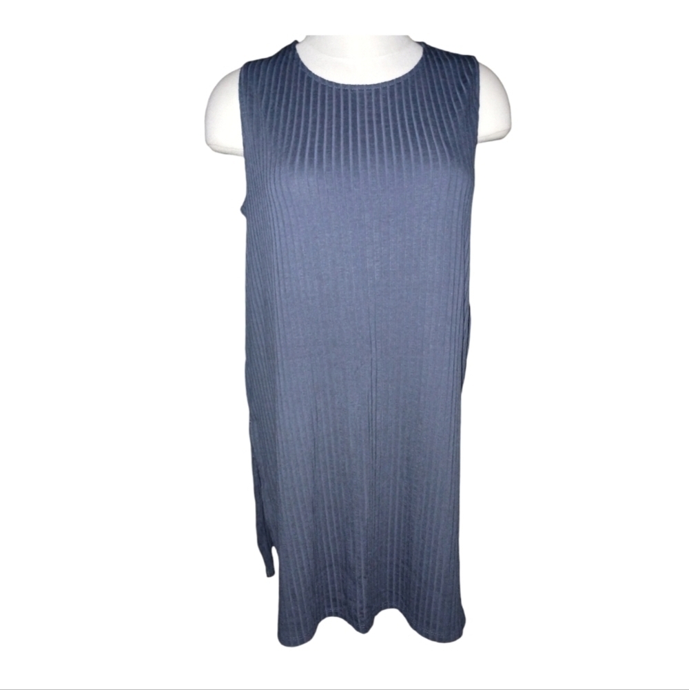 J Jill Wearable Collection Ribbed Knit Sleeveless Tunic Top Size Mp